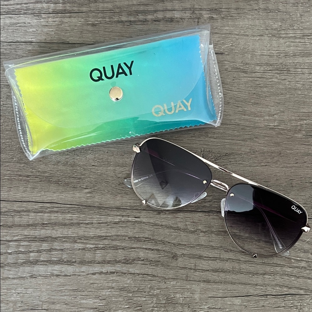 Quay Australia Rose Gold Aviator Sunglasses